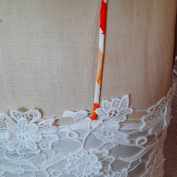 Color Palette Print and Lace Summer Dress - Picture 8 of 12